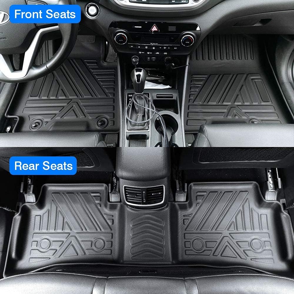 Custom Fit Floor Mats for Ford Escape 2022 2021 2020 No-Hybird (NOT Fit Hybrid Models) Floor Liner All Weather Car Mats 1st & 2nd Row Liners Full Set Black Non-Slip