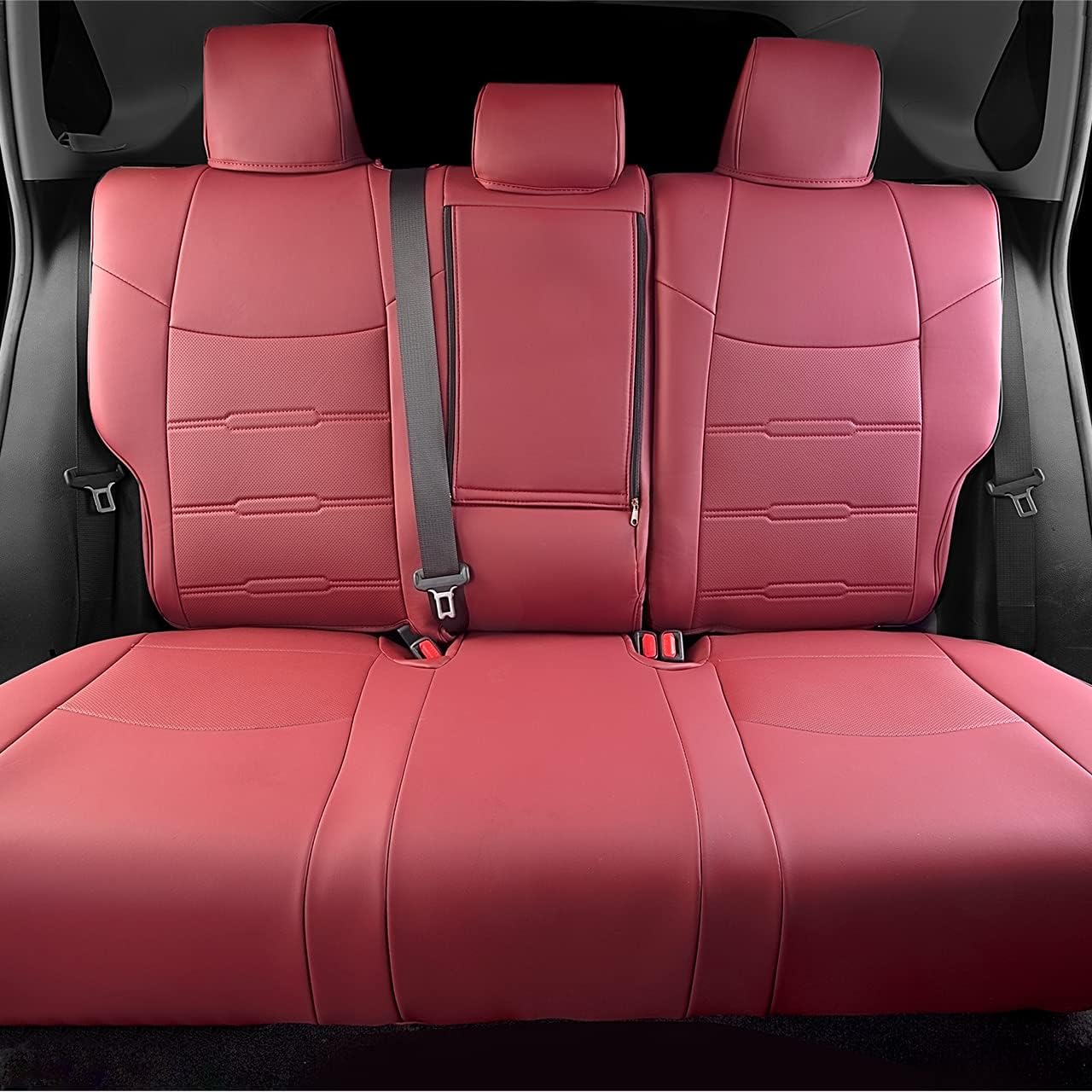 Custom Fit for Toyota RAV4 2013 2014 2015 2016 2017 2018 Car Seat Covers with Waterproof Faux Leather Full Set (Beige, RAV4 2013-2018)