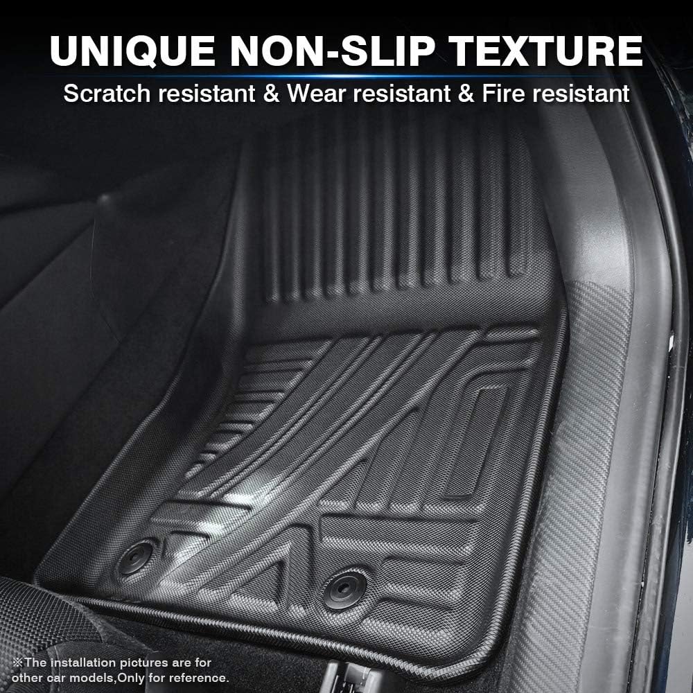 Custom Fit Floor Mats for Ford Escape 2022 2021 2020 No-Hybird (NOT Fit Hybrid Models) Floor Liner All Weather Car Mats 1st & 2nd Row Liners Full Set Black Non-Slip