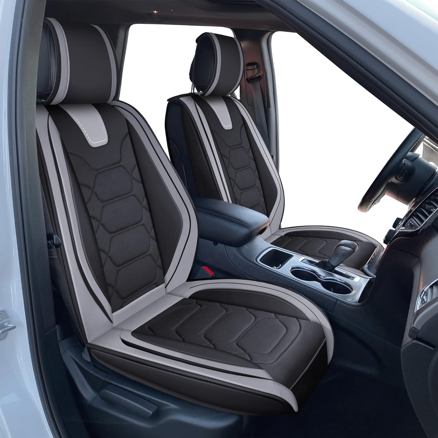 Custom Leather Seat Covers Compatible with Hyundai Santa Fe 2013-2023 (Full Set)