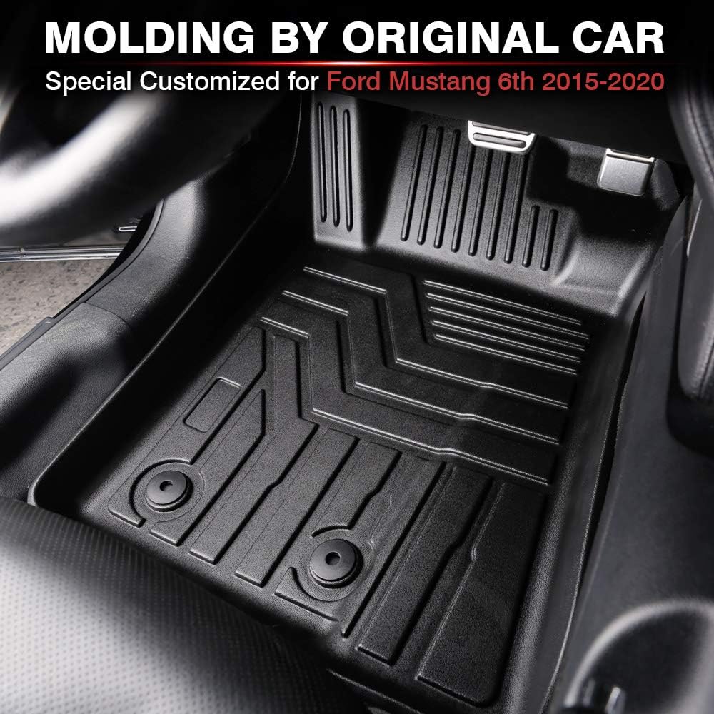 Custom Fit Floor Mats for Ford Escape 2022 2021 2020 No-Hybird (NOT Fit Hybrid Models) Floor Liner All Weather Car Mats 1st & 2nd Row Liners Full Set Black Non-Slip