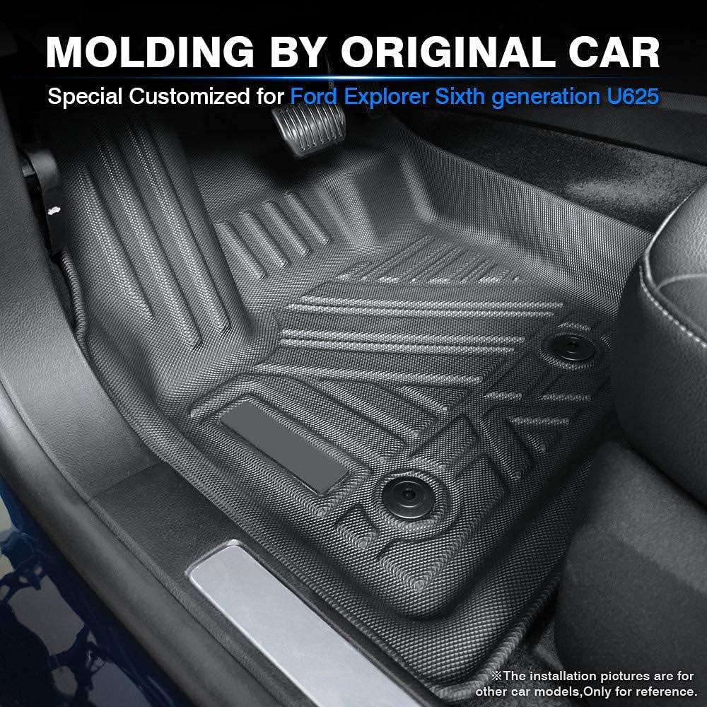 Custom Fit Floor Mats for Ford Escape 2022 2021 2020 No-Hybird (NOT Fit Hybrid Models) Floor Liner All Weather Car Mats 1st & 2nd Row Liners Full Set Black Non-Slip