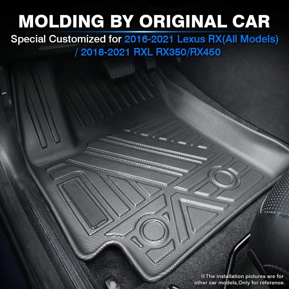 Custom Fit Floor Mats for Ford Escape 2022 2021 2020 No-Hybird (NOT Fit Hybrid Models) Floor Liner All Weather Car Mats 1st & 2nd Row Liners Full Set Black Non-Slip