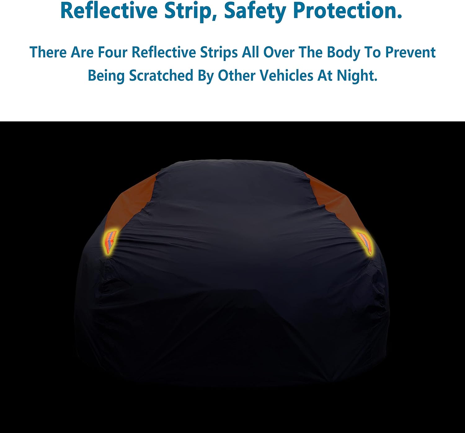 MORNYRAY Waterproof Car Cover All Weather Snowproof UV Protection Windproof Outdoor Full car Cover, Universal Fit for Sedan (Fit Sedan Length 194-206 inch, Blue)