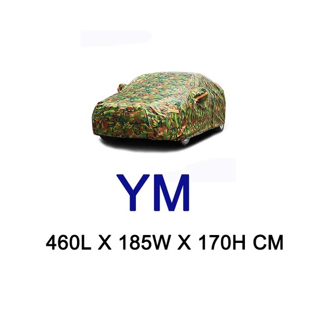 Kayme Waterproof Camouflage Car Covers Outdoor Sun Protection Cover For Car Reflector Dust Rain Snow Protective