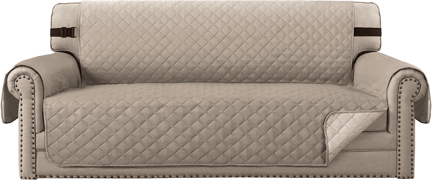 Sanmadrola 100% Waterproof Sofa Cover Machine Washable Couch Cover Love Seat Slipcover