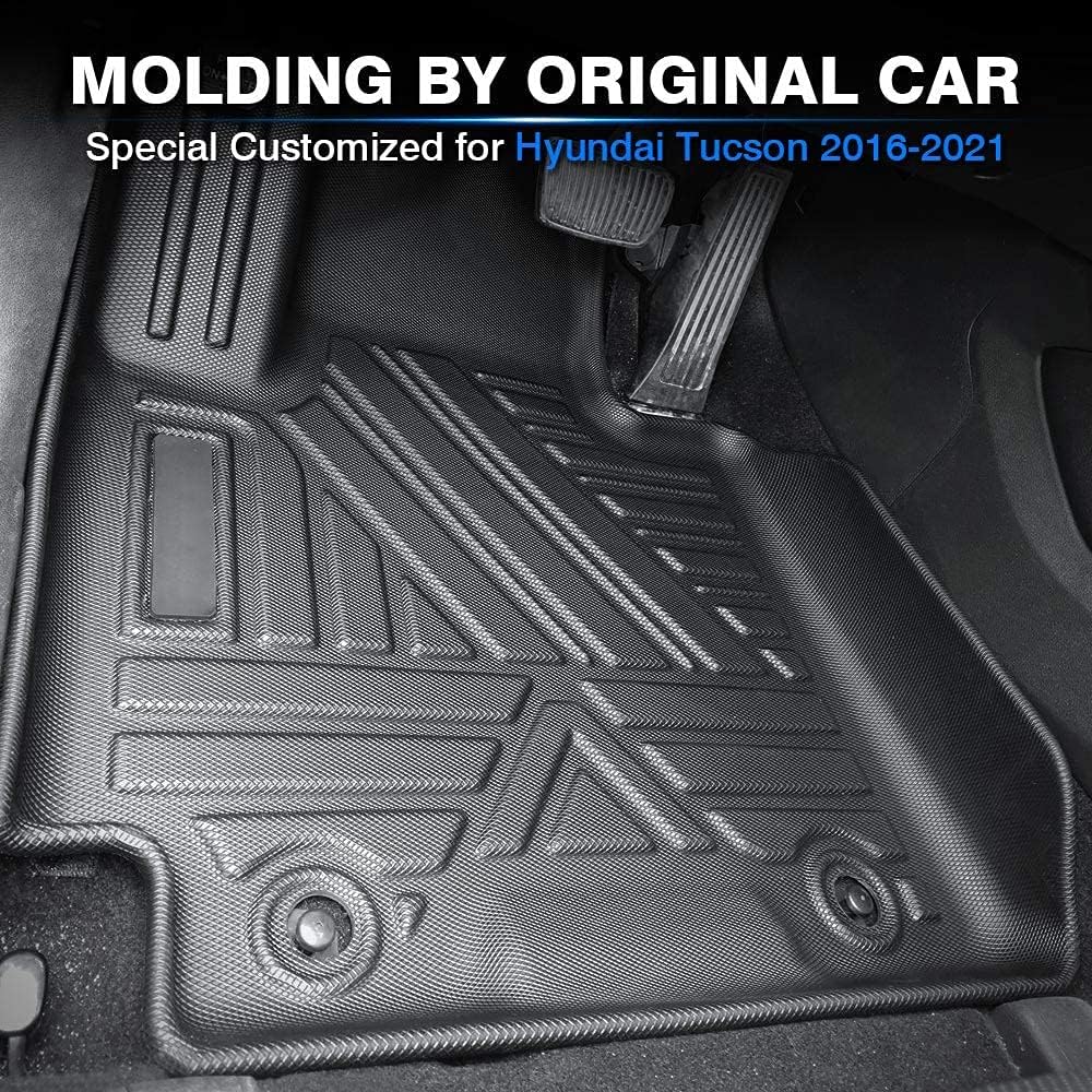 Custom Fit Floor Mats for Ford Escape 2022 2021 2020 No-Hybird (NOT Fit Hybrid Models) Floor Liner All Weather Car Mats 1st & 2nd Row Liners Full Set Black Non-Slip