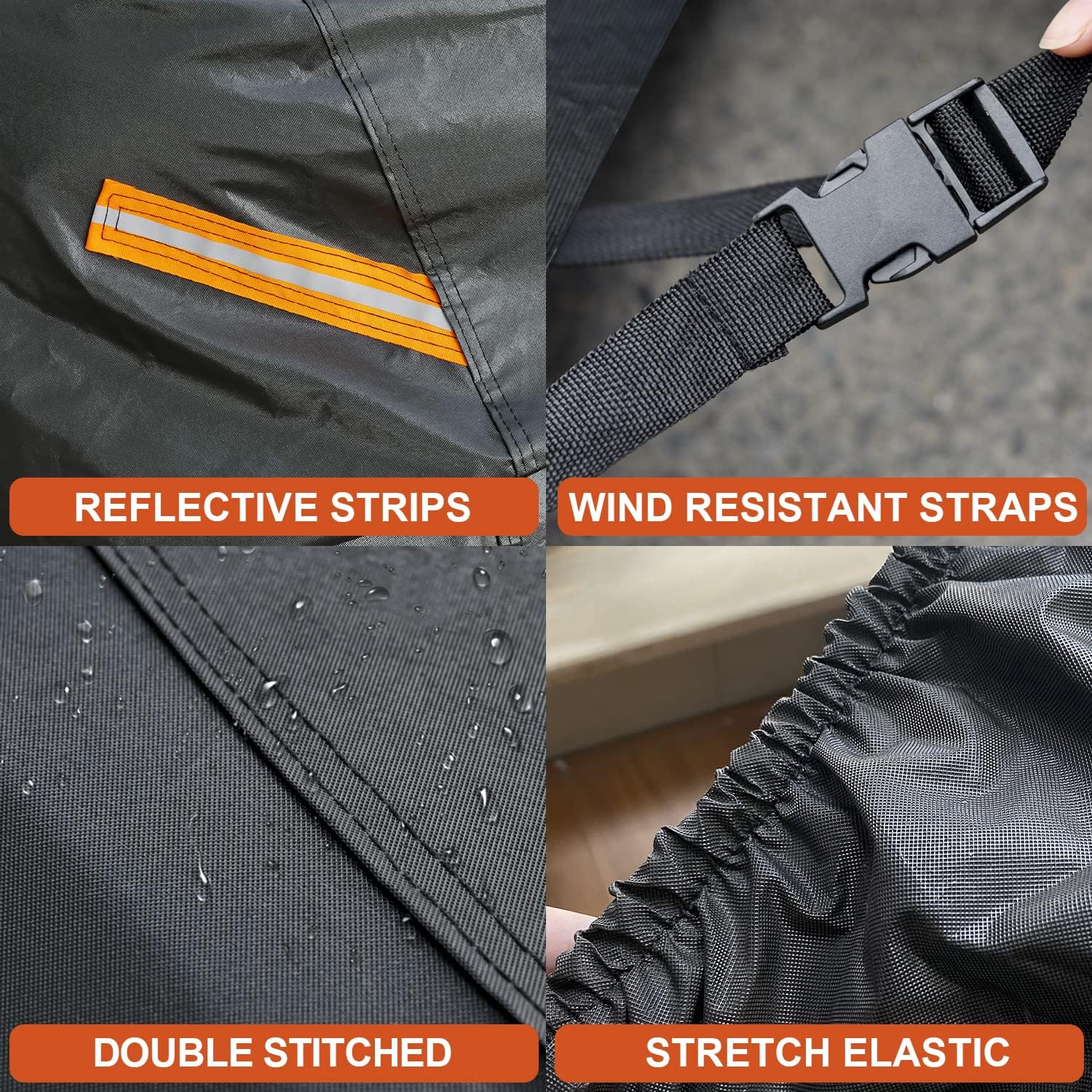 Car Cover Waterproof All Weather for Automobiles, Outdoor Full Cover Rain Sun UV Protection with Zipper Cotton, Size A2 3XL Universal Fit for Sedan (186-193 inch)