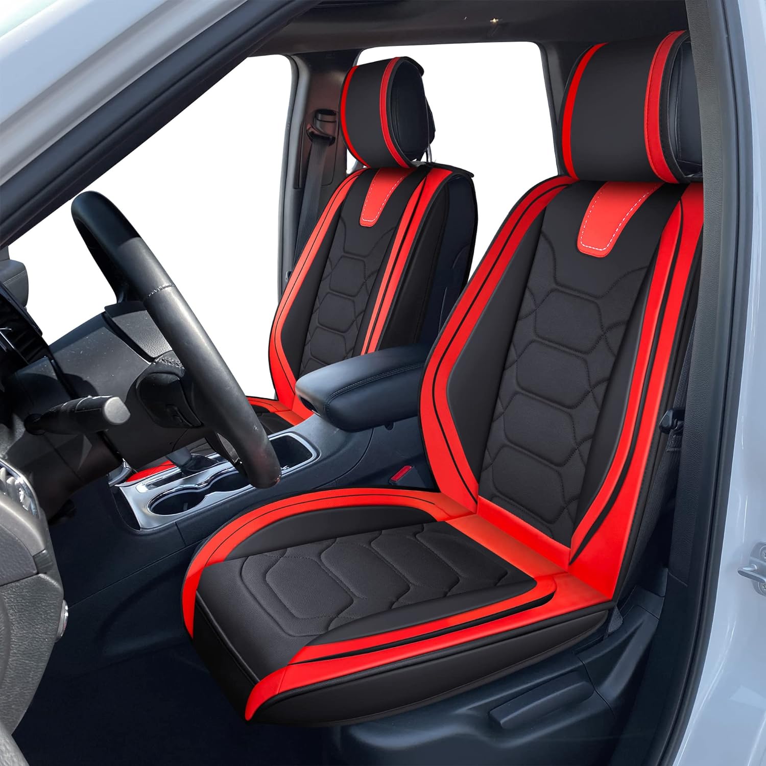 Custom Leather Seat Covers Compatible with Hyundai Santa Fe 2013-2023 (Full Set)