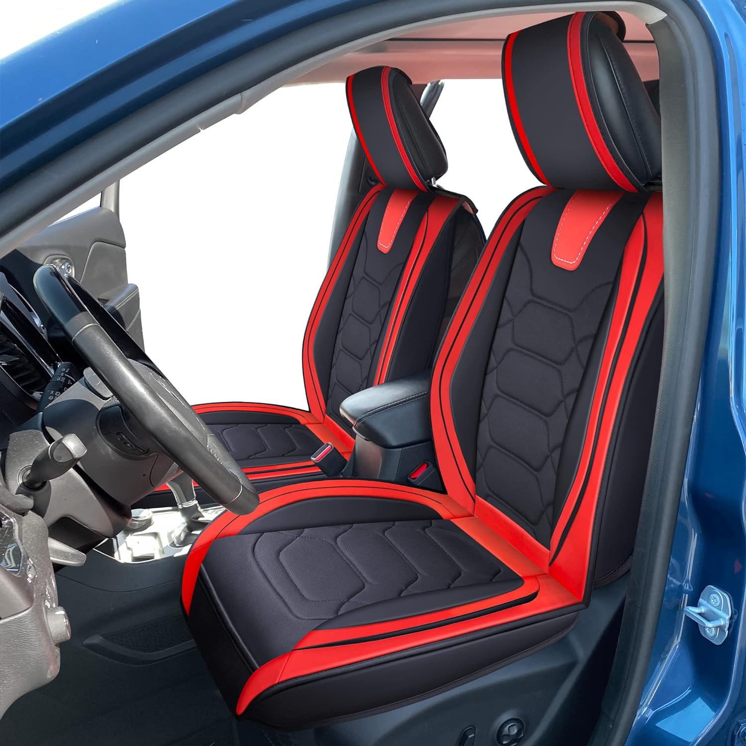 Custom Leather Seat Covers Compatible with Hyundai Santa Fe 2013-2023 (Full Set)