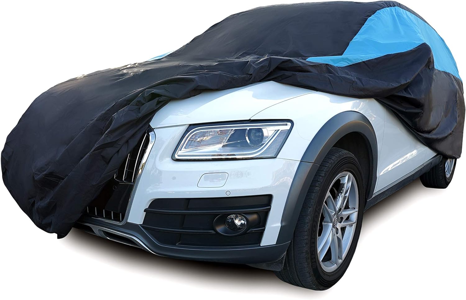 MORNYRAY Waterproof Car Cover All Weather Snowproof UV Protection Windproof Outdoor Full car Cover, Universal Fit for Sedan (Fit Sedan Length 194-206 inch, Blue)