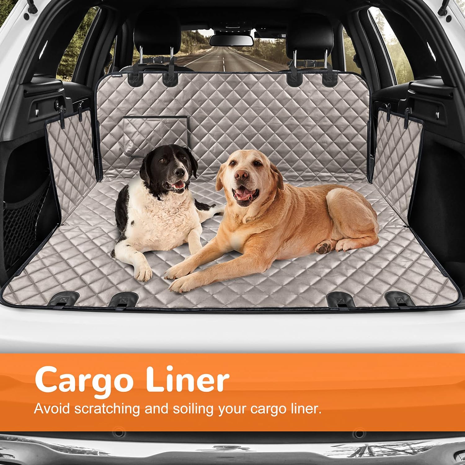 Dog Car Seat Cover for Pets 100% Waterproof Seat Cover Hammock 600D Heavy Duty Scratch Proof Nonslip Durable Soft Back Seat Covers for Cars Trucks and SUVs