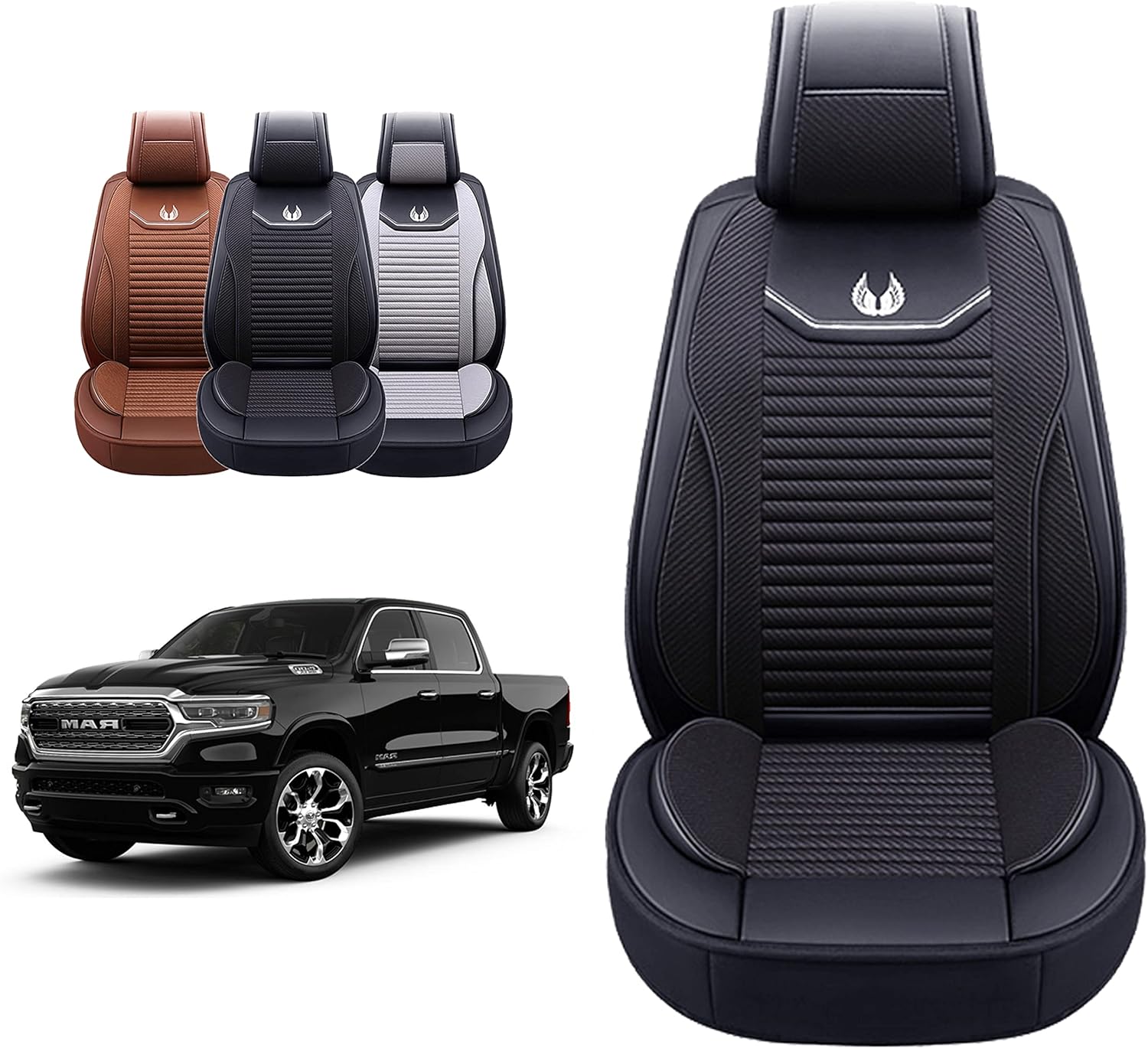 Custom Leather Seat Covers Compatible with Hyundai Santa Fe 2013-2023 (Full Set)