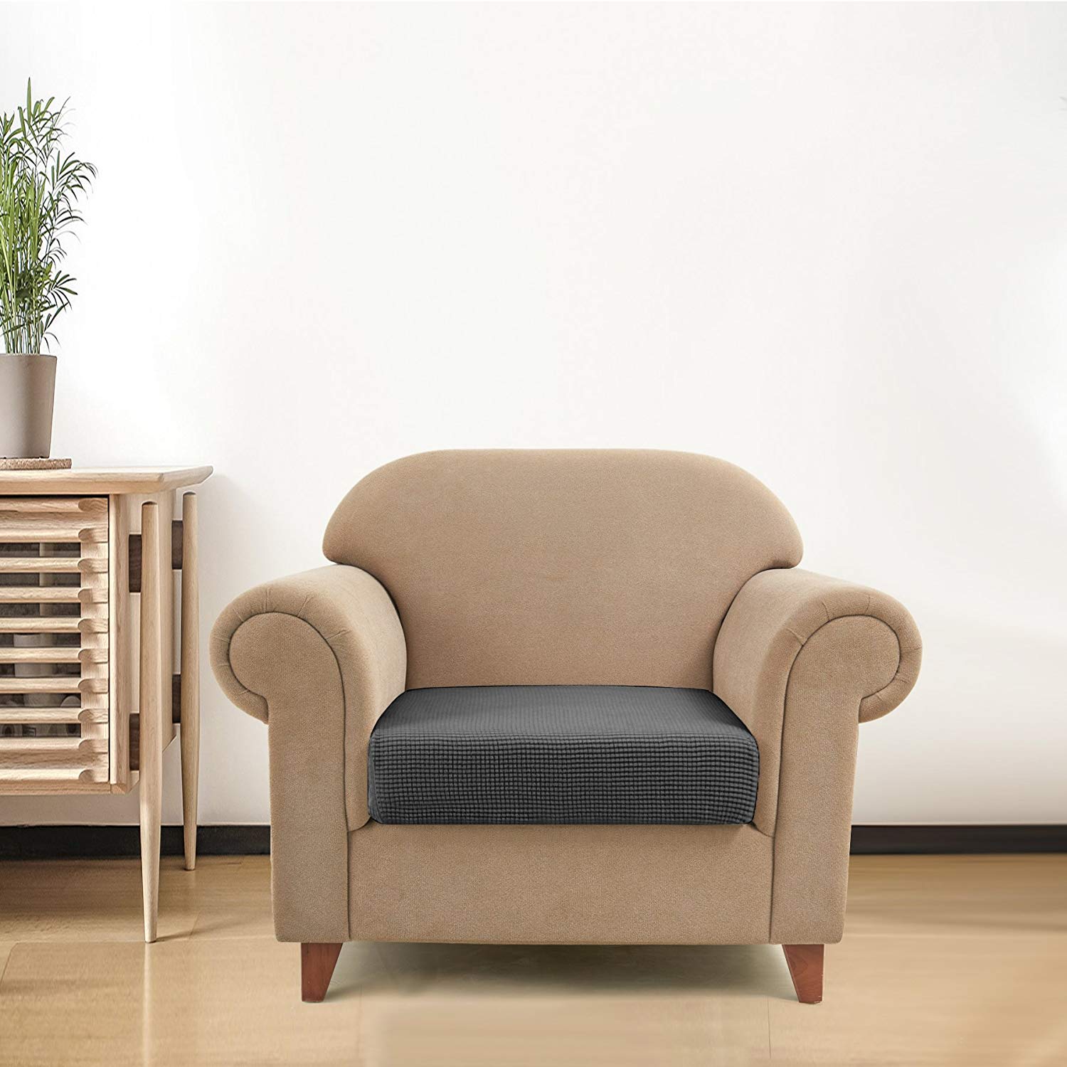 Ivor Plaid Stretch Sofa Cushion Cover