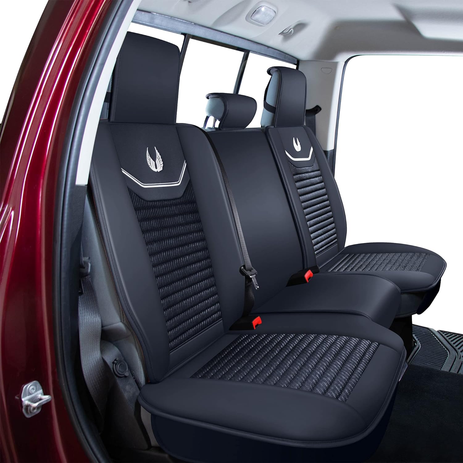 Custom Leather Seat Covers Compatible with Hyundai Santa Fe 2013-2023 (Full Set)