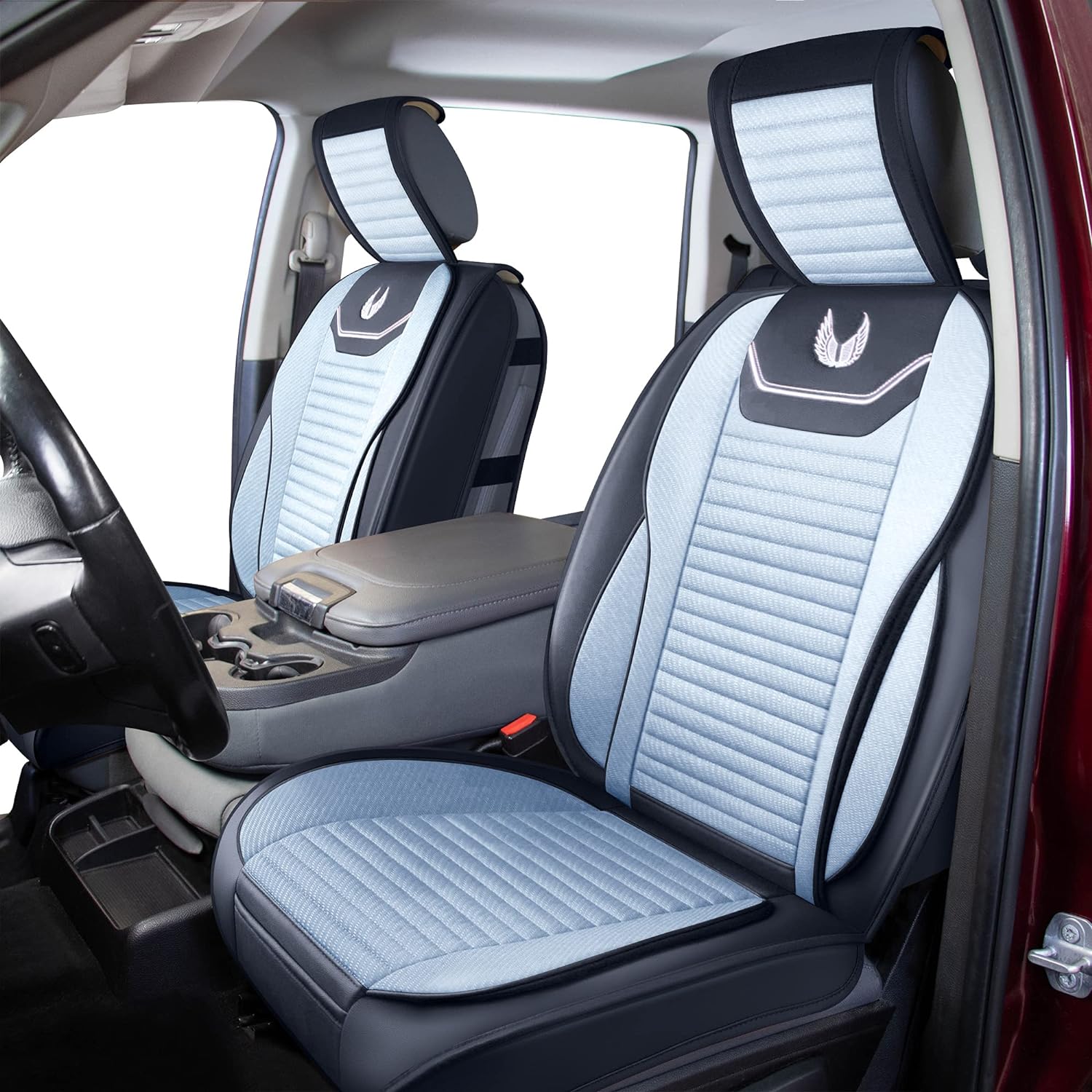 Custom Leather Seat Covers Compatible with Hyundai Santa Fe 2013-2023 (Full Set)