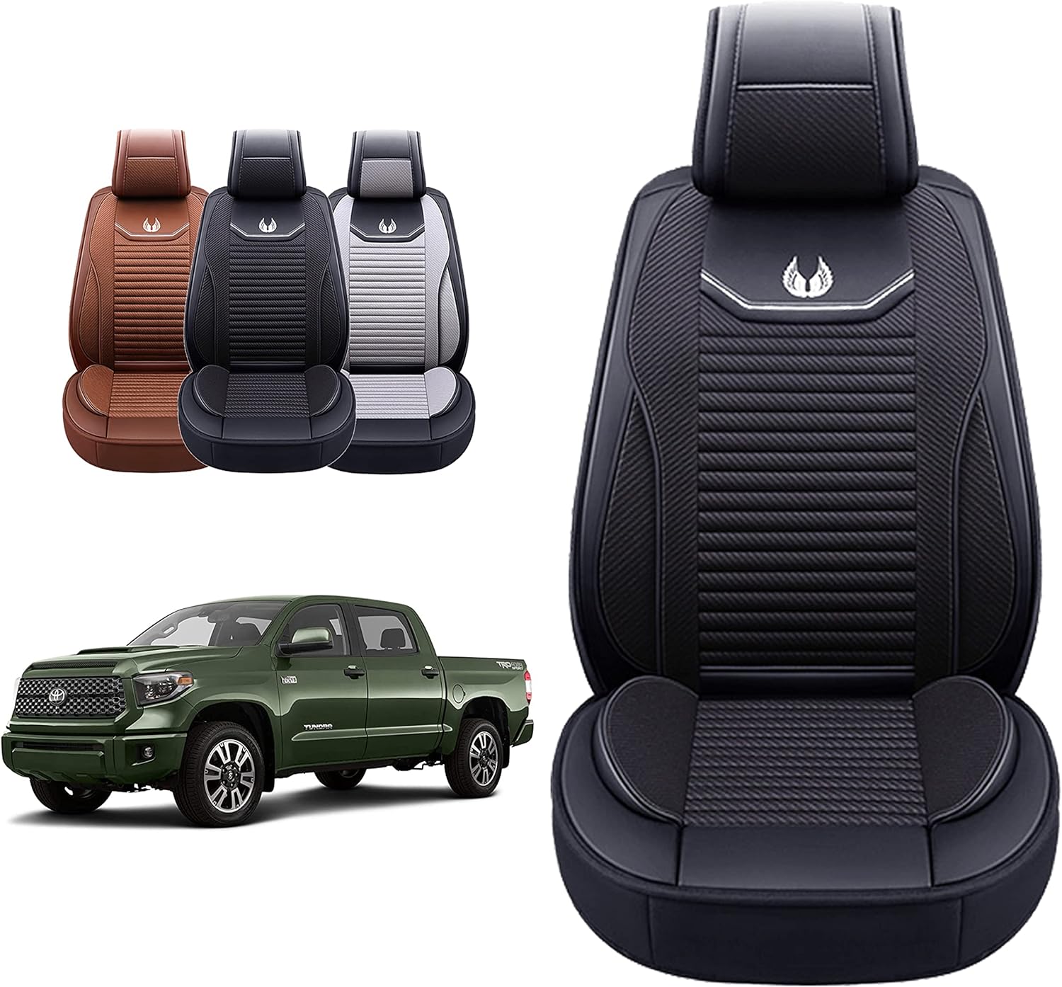 Custom Leather Seat Covers Compatible with Hyundai Santa Fe 2013-2023 (Full Set)