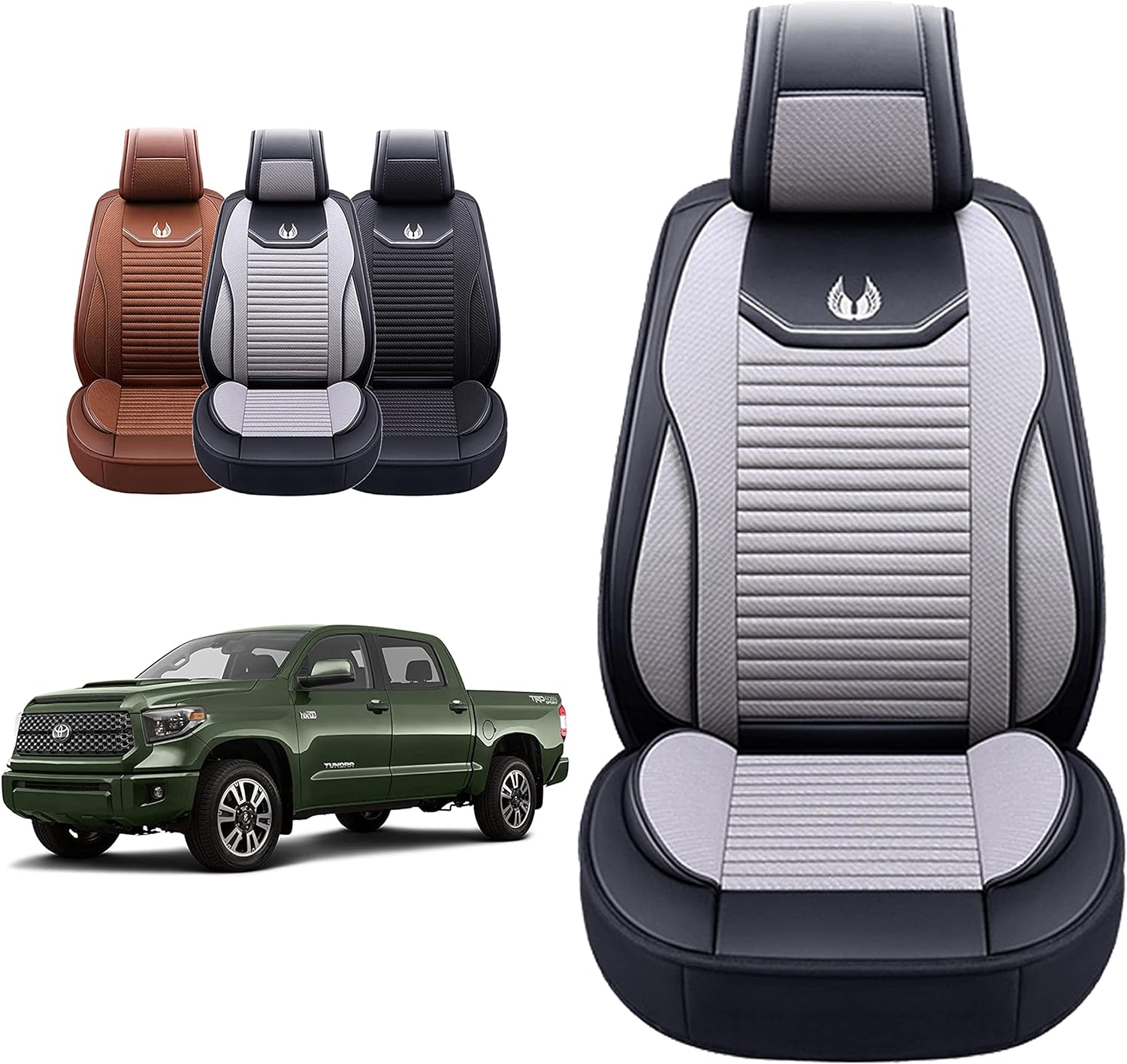 Custom Leather Seat Covers Compatible with Hyundai Santa Fe 2013-2023 (Full Set)