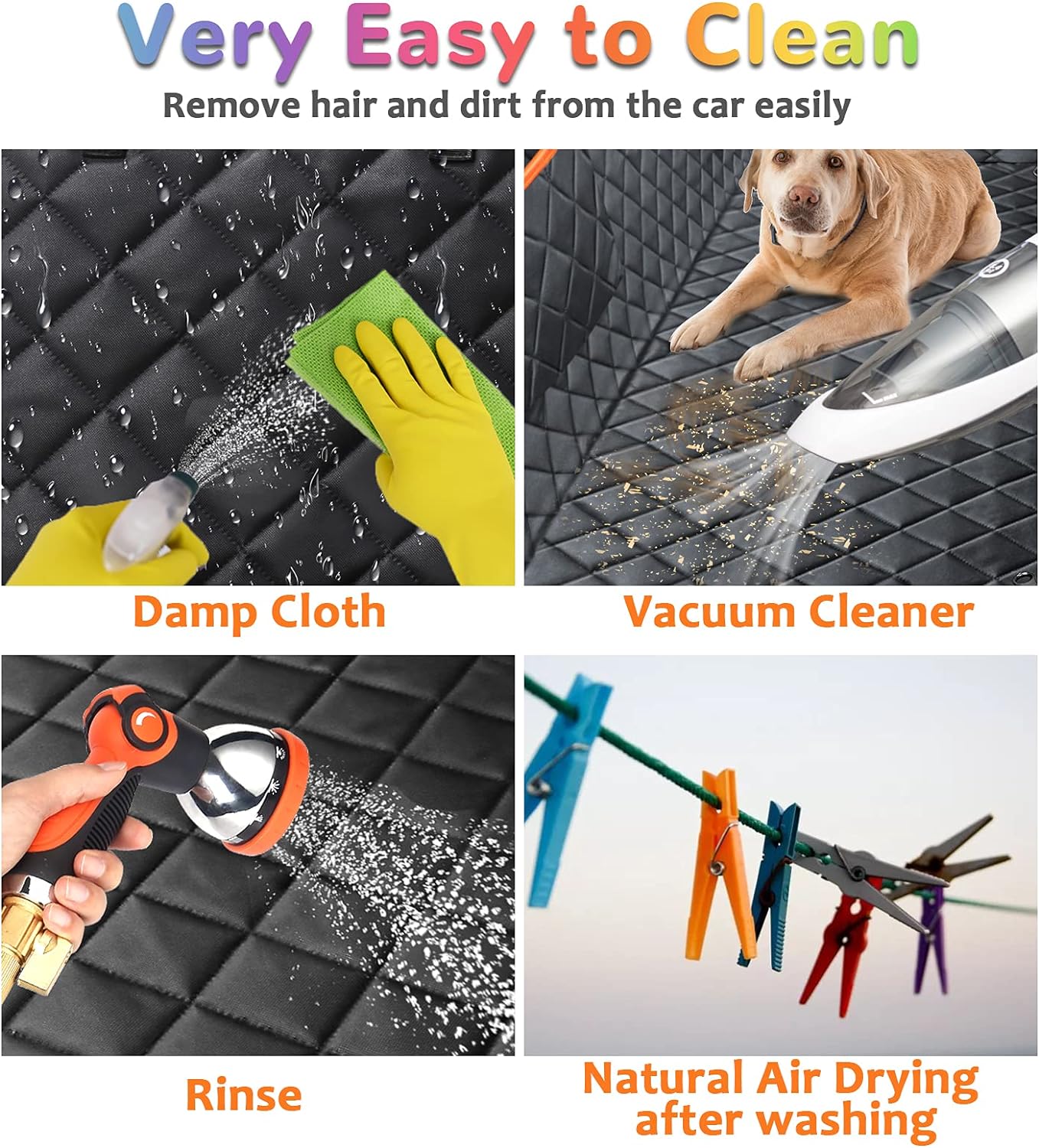 Dog Car Seat Cover for Pets 100% Waterproof Seat Cover Hammock 600D Heavy Duty Scratch Proof Nonslip Durable Soft Back Seat Covers for Cars Trucks and SUVs