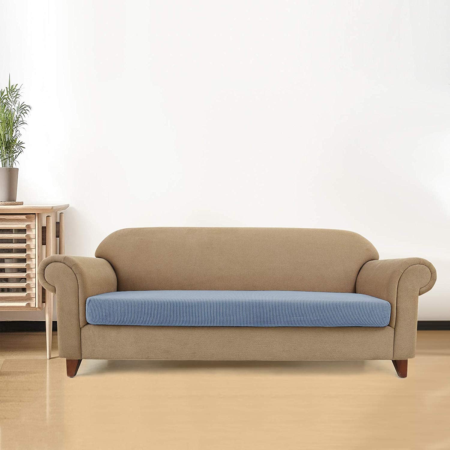 Ivor Plaid Stretch Sofa Cushion Cover