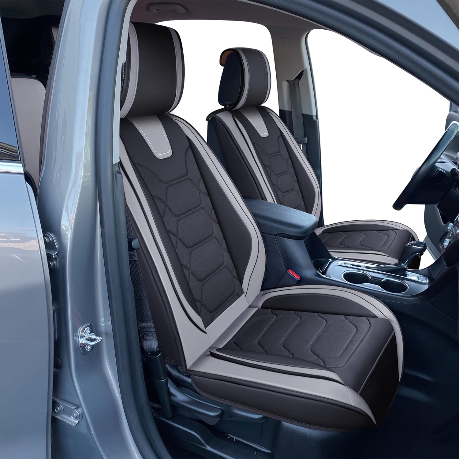 Custom Leather Seat Covers Compatible with Hyundai Santa Fe 2013-2023 (Full Set)
