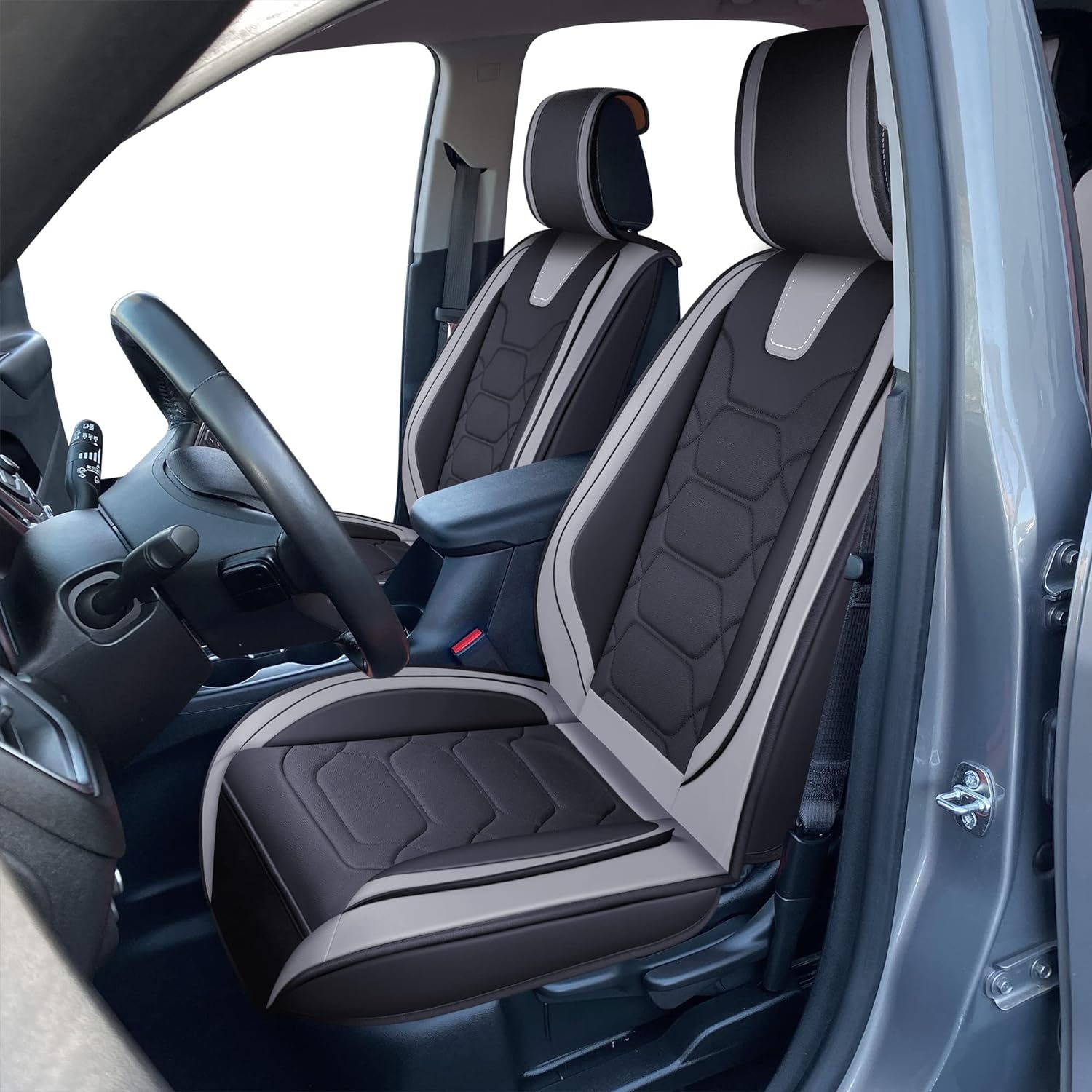 Custom Leather Seat Covers Compatible with Hyundai Santa Fe 2013-2023 (Full Set)