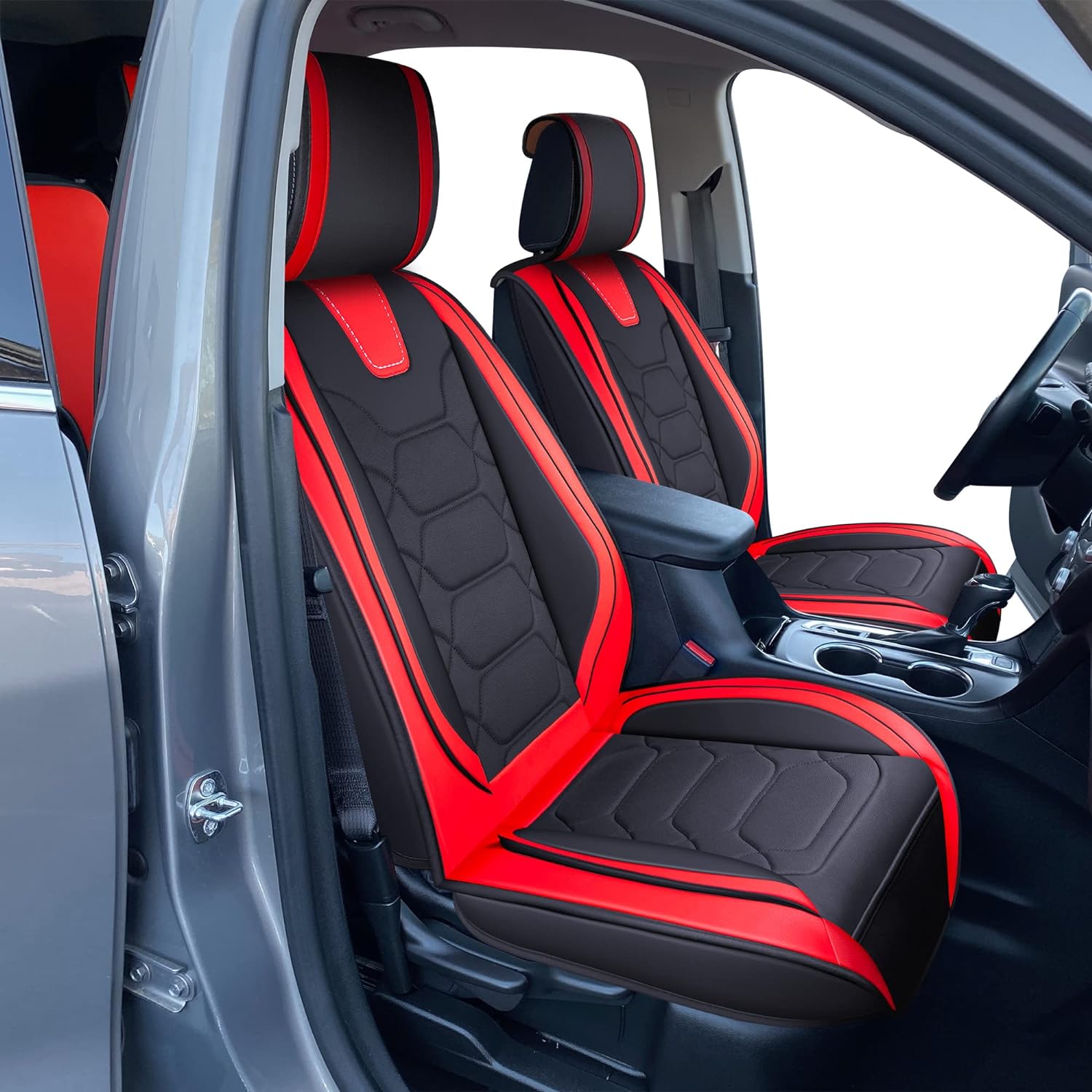 Custom Leather Seat Covers Compatible with Hyundai Santa Fe 2013-2023 (Full Set)