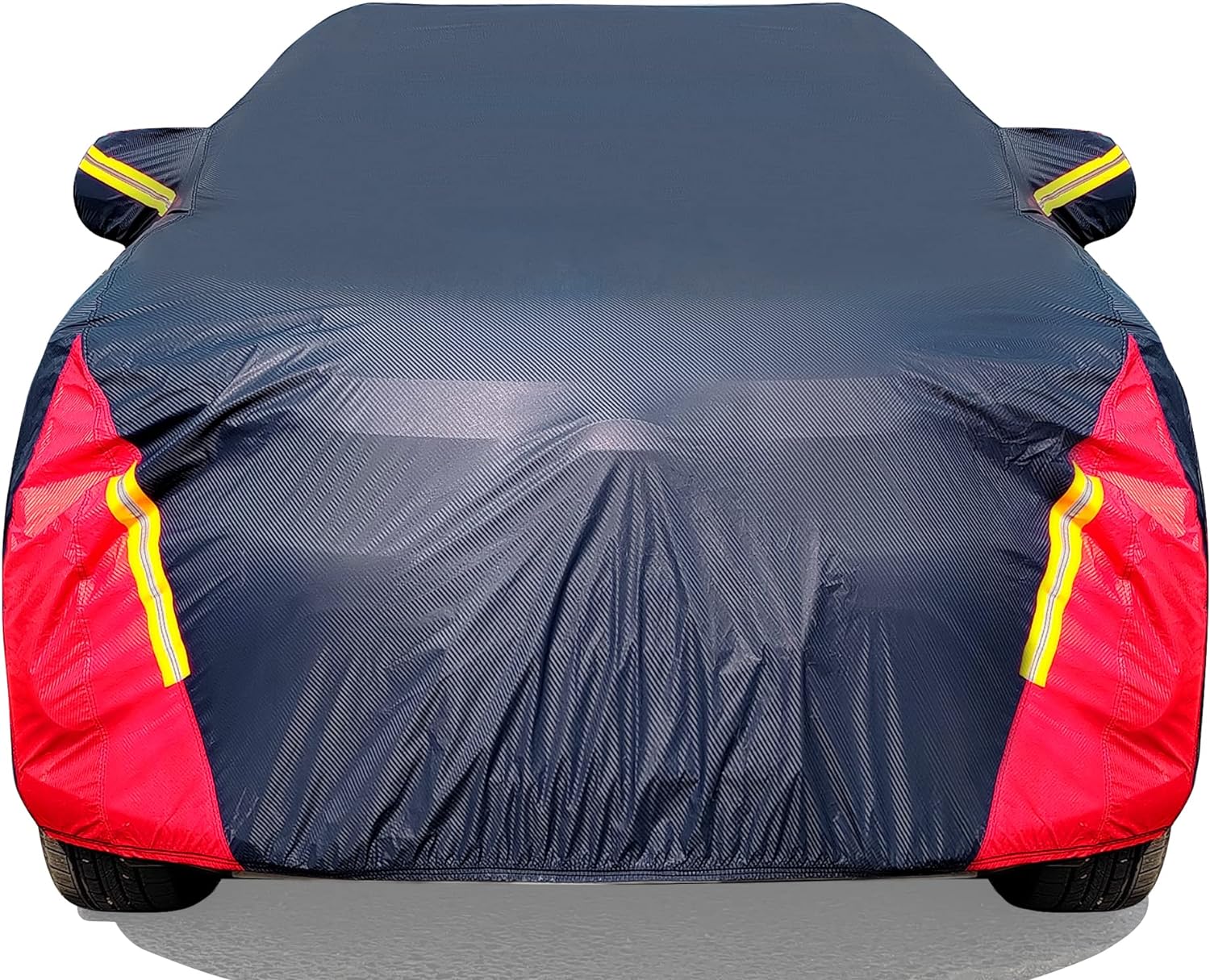 Car Cover Waterproof All Weather for Automobiles, 6 Layers Outdoor Full Exterior Cover Rain Sun UV Snowproof Protection with Zipper Cotton, Mirror Pocket for Sedan (190-195 inch)