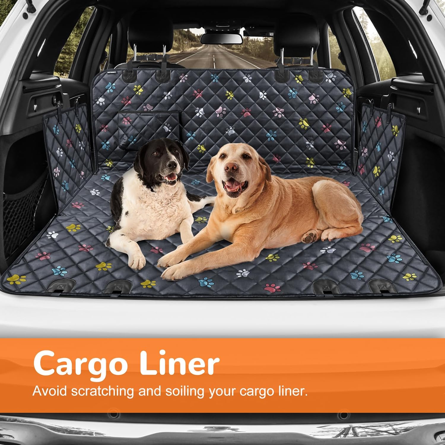 Dog Car Seat Cover for Pets 100% Waterproof Seat Cover Hammock 600D Heavy Duty Scratch Proof Nonslip Durable Soft Back Seat Covers for Cars Trucks and SUVs