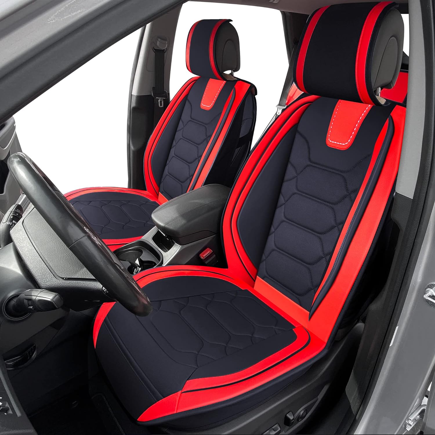 Custom Leather Seat Covers Compatible with Hyundai Santa Fe 2013-2023 (Full Set)