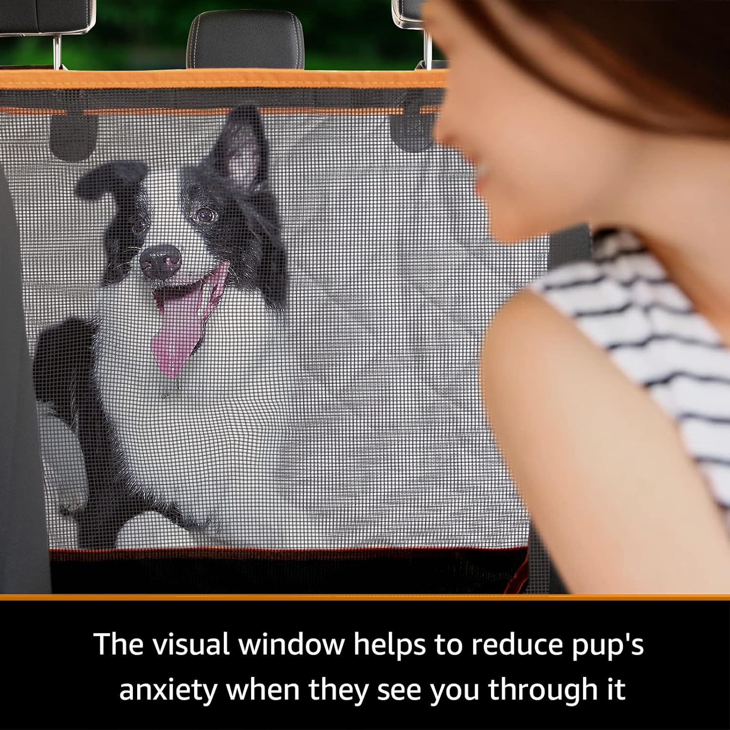 Dog Car Seat Covers for Back Seat of Cars/Trucks/SUV, Waterproof Dog Car Hammock with Mesh Window, Side Flaps and Dog Seat Belt, Durable Anti-Scratch Nonslip Machine Washable Pet Car Seat Cover