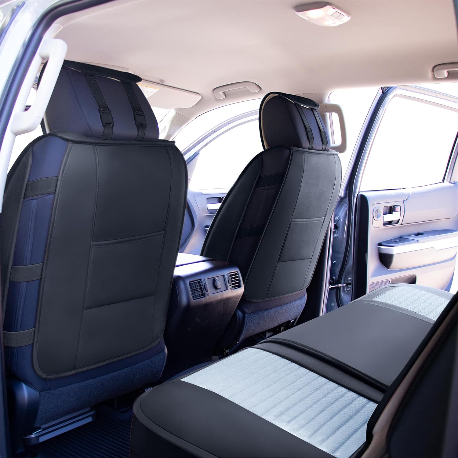 Custom Leather Seat Covers Compatible with Hyundai Santa Fe 2013-2023 (Full Set)