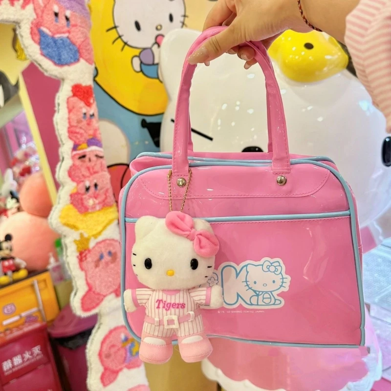 Sanrio Hello Kitty Plush Pendant Cute Cartoon Doll Keyring Bag Pendant Couple Car Keyholder Creative Bag Charm Accessories