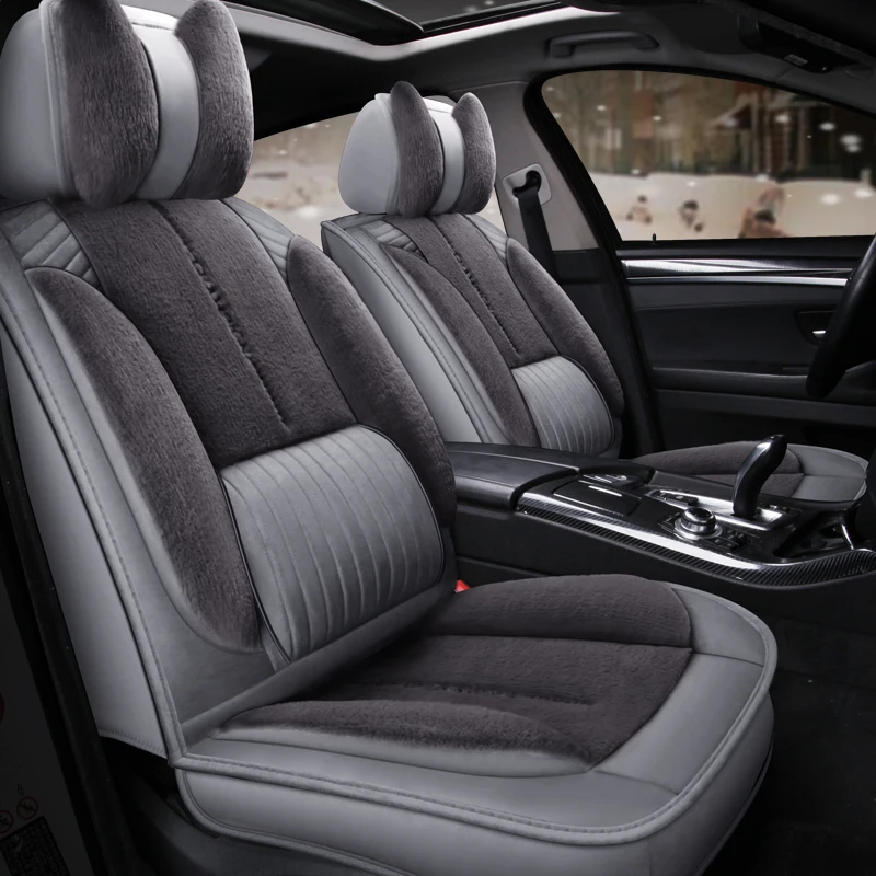 5D warm plush car seat cover Universal Seat Cushion Car Styling For Peugeot 206 207 2008 301 307 308sw 3008 408 4008 508 car acc