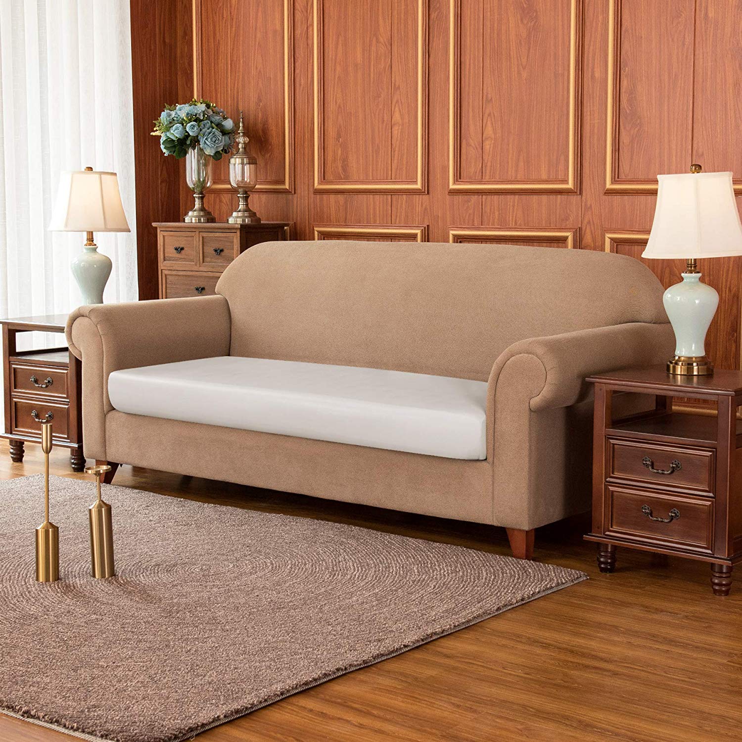 Thibault PU Leather Stretch Sofa Cushion Cover
