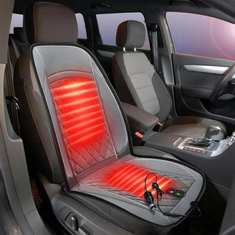 Car Seat Warmer 12v Flannel Fast Heating Winter Heated Seat Cover Electric Heated Seat Cushion With Pressure-Sensitive Switch On for jeep grand cherokee