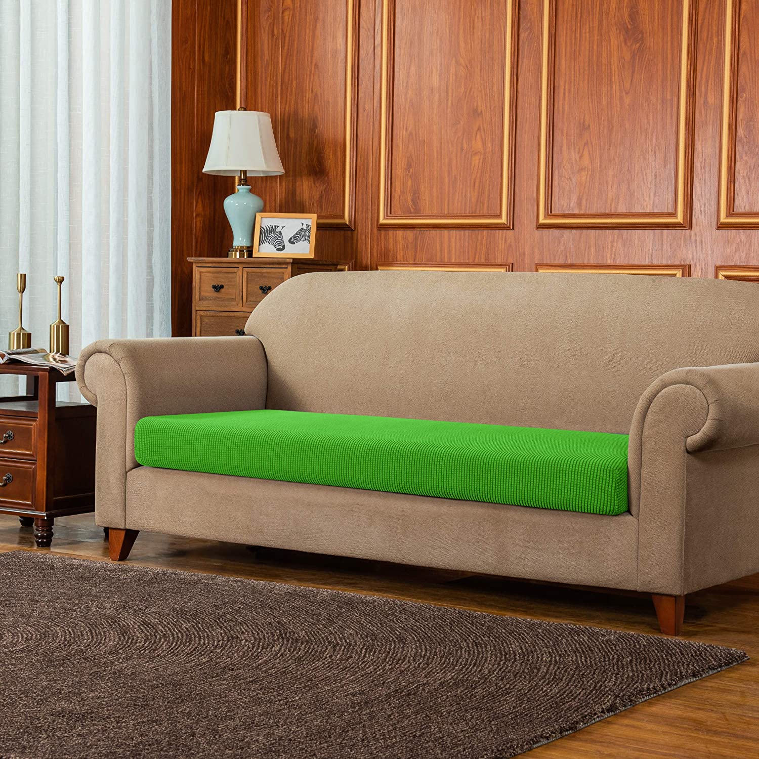 Ivor Plaid Stretch Sofa Cushion Cover