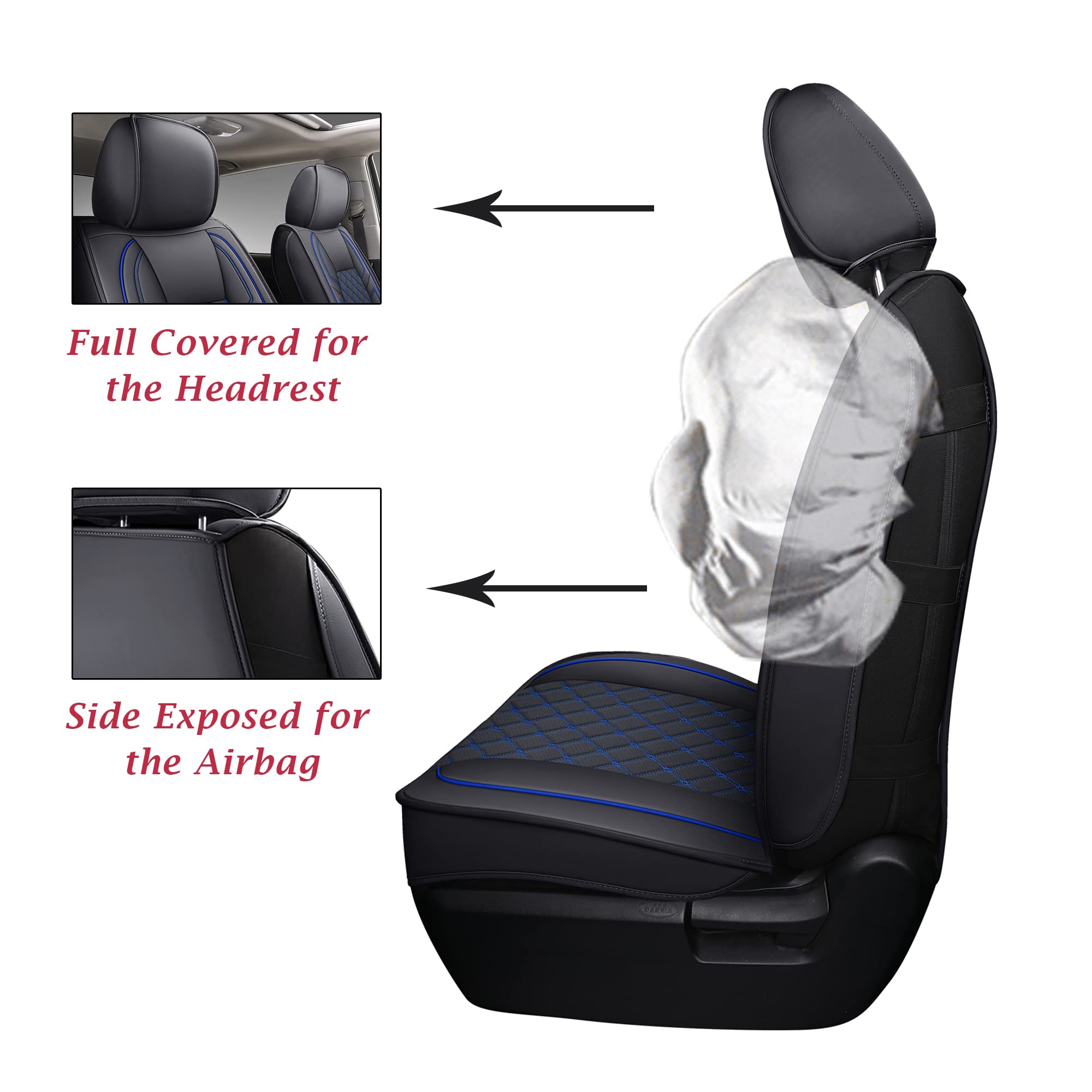 2008-2023 Toyota Tundra Leather Waterproof Wear-resistant Full Surround Car Seat Covers Full Set For Car Truck Pickup