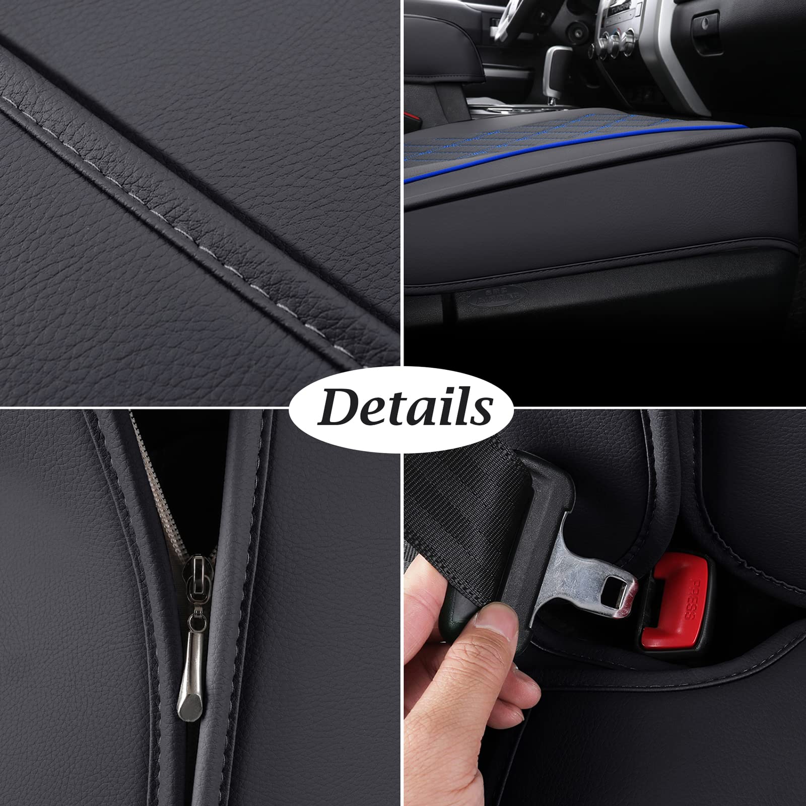 2008-2023 Toyota Tundra Leather Waterproof Wear-resistant Full Surround Car Seat Covers Full Set For Car Truck Pickup