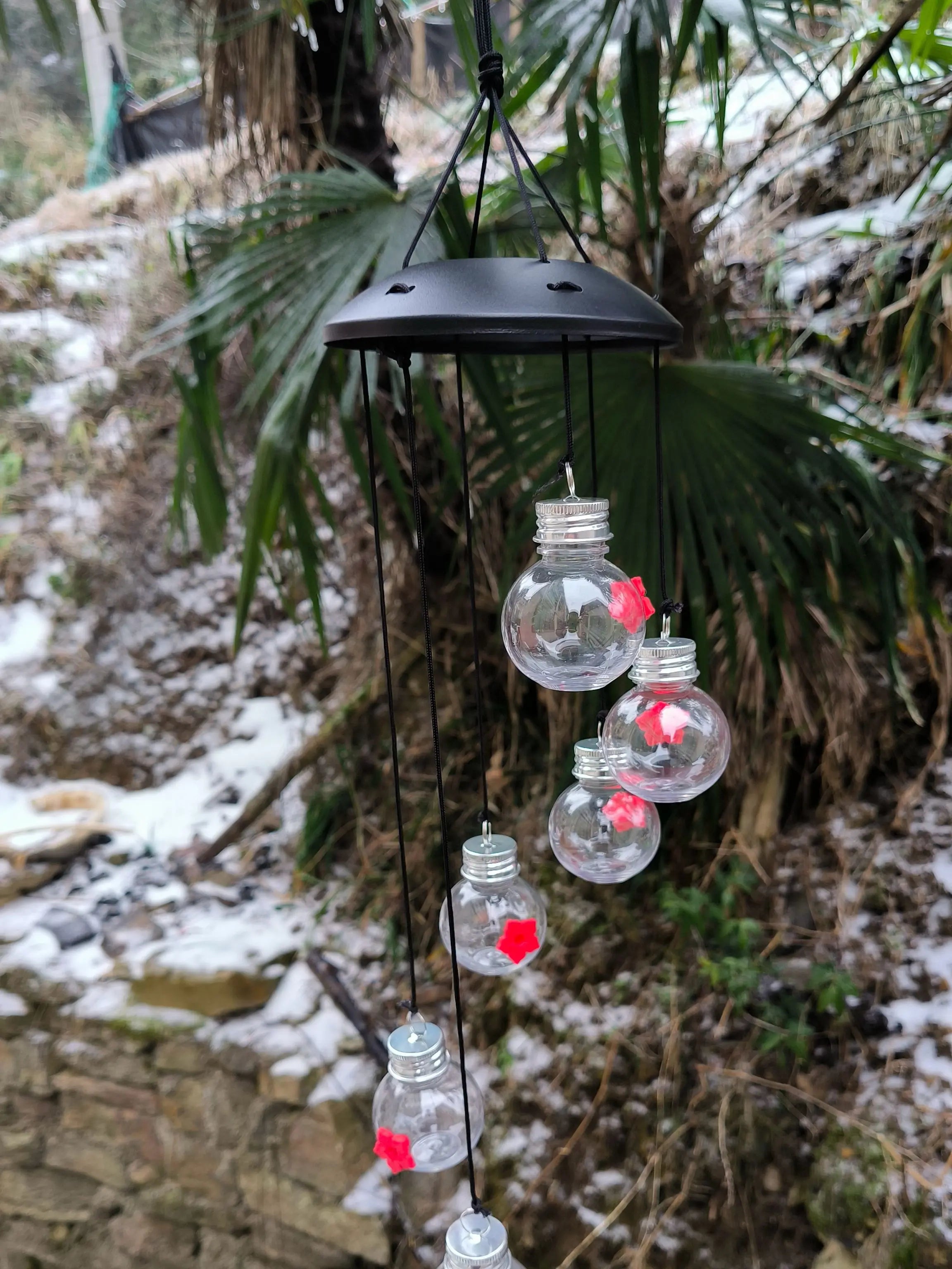 Charming Hummingbird Feeders with Wind Chimes - Ant and Bee Proof 2024 New Outdoor Bird Feeders