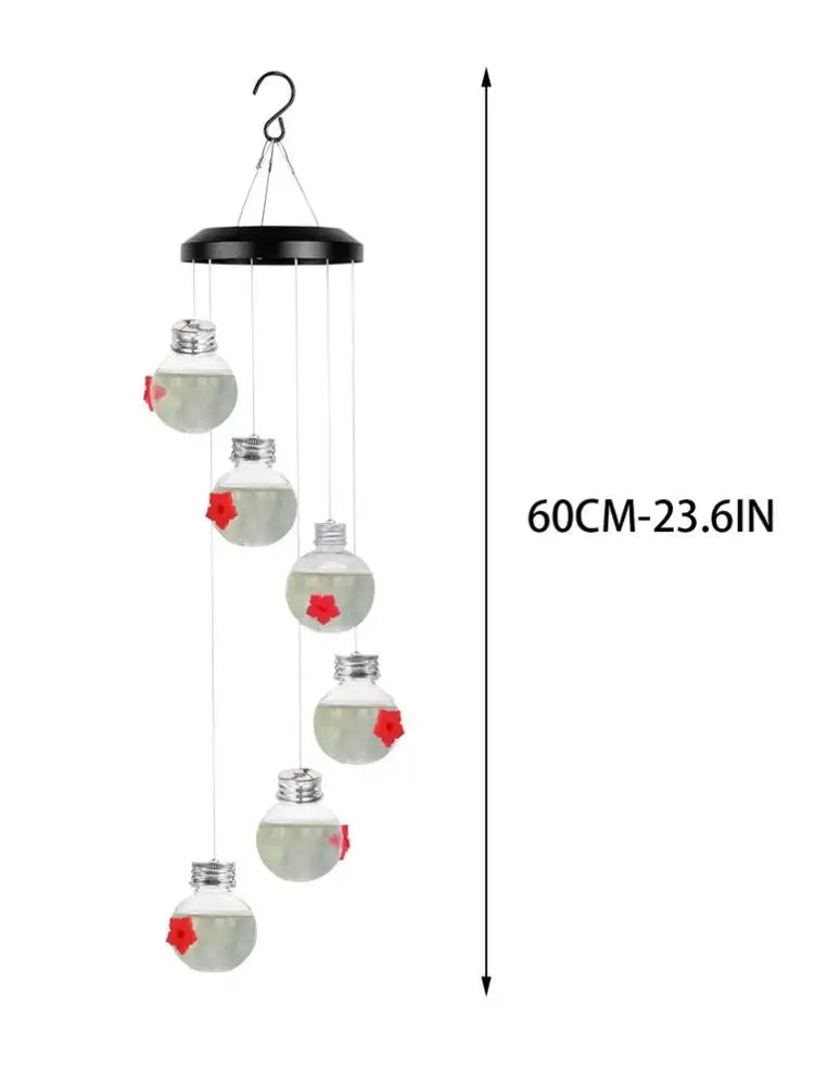 Charming Hummingbird Feeders with Wind Chimes - Ant and Bee Proof 2024 New Outdoor Bird Feeders