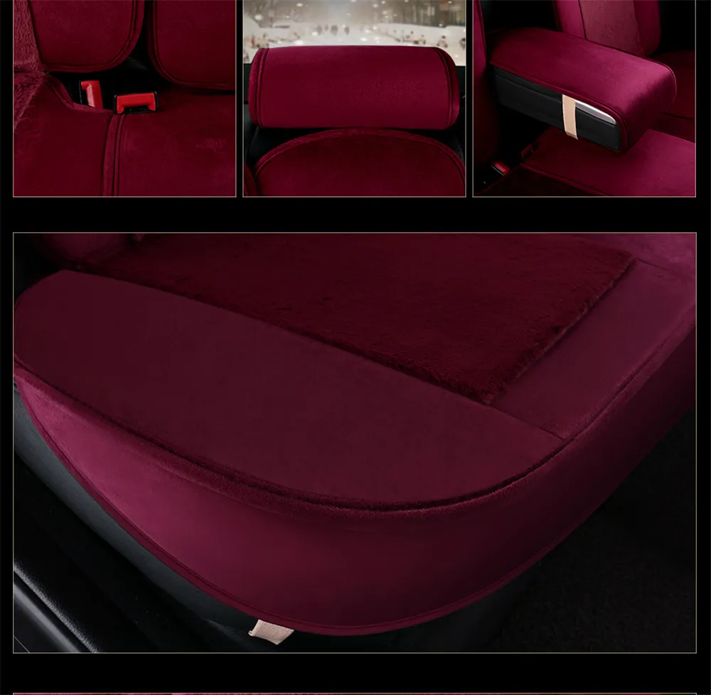 5D warm plush car seat cover Universal Seat Cushion Car Styling For Peugeot 206 207 2008 301 307 308sw 3008 408 4008 508 car acc