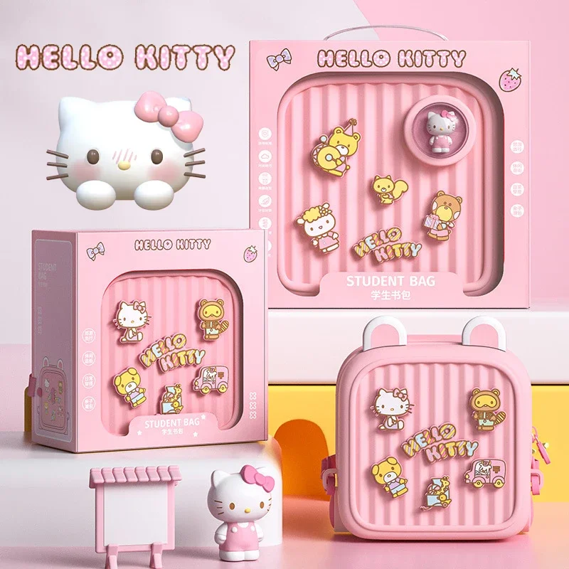 Hello Kitty Children's Travel Backpack EVA Kawaii Pink Pattern School Bag Kindergarten Student School Bag Hot Sell Birthday Gift