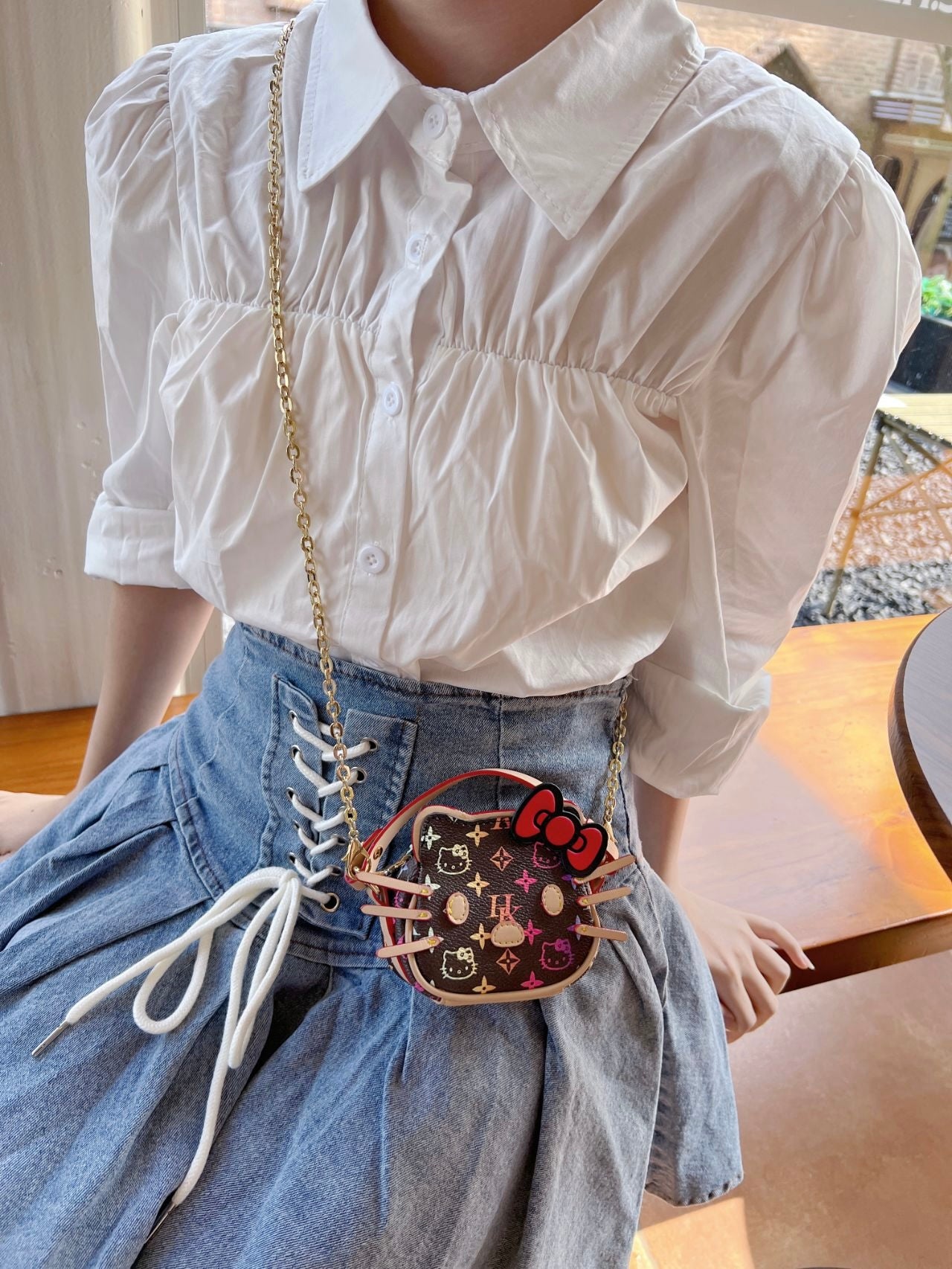 Hellokitty Mini Purse Bag Mini Top Handle Clutch Crossbody Handbag Mini Cute Purse Lipstick Bag Ladies Accessories Gift