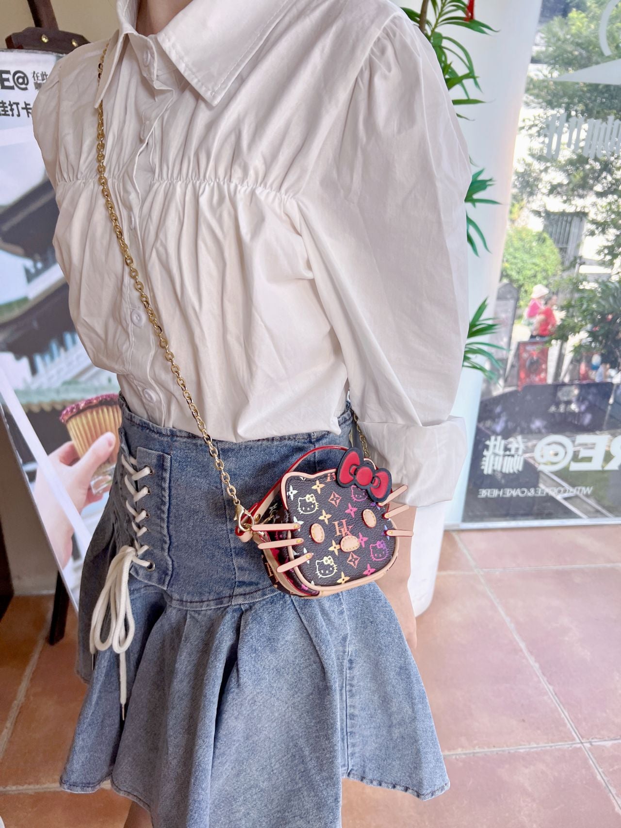 Hellokitty Mini Purse Bag Mini Top Handle Clutch Crossbody Handbag Mini Cute Purse Lipstick Bag Ladies Accessories Gift