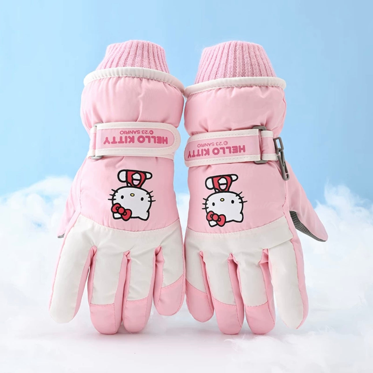 Hellokitty Winter Snow Gloves Waterproof Ski Gloves Warm Windproof Gloves