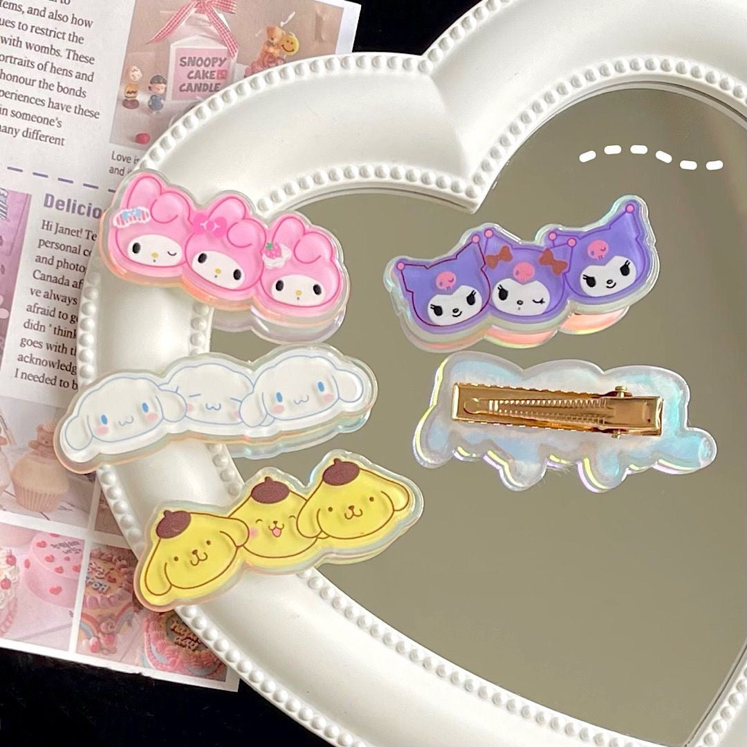 Sanrio Hair clips｜6 Count (Pack of 1)