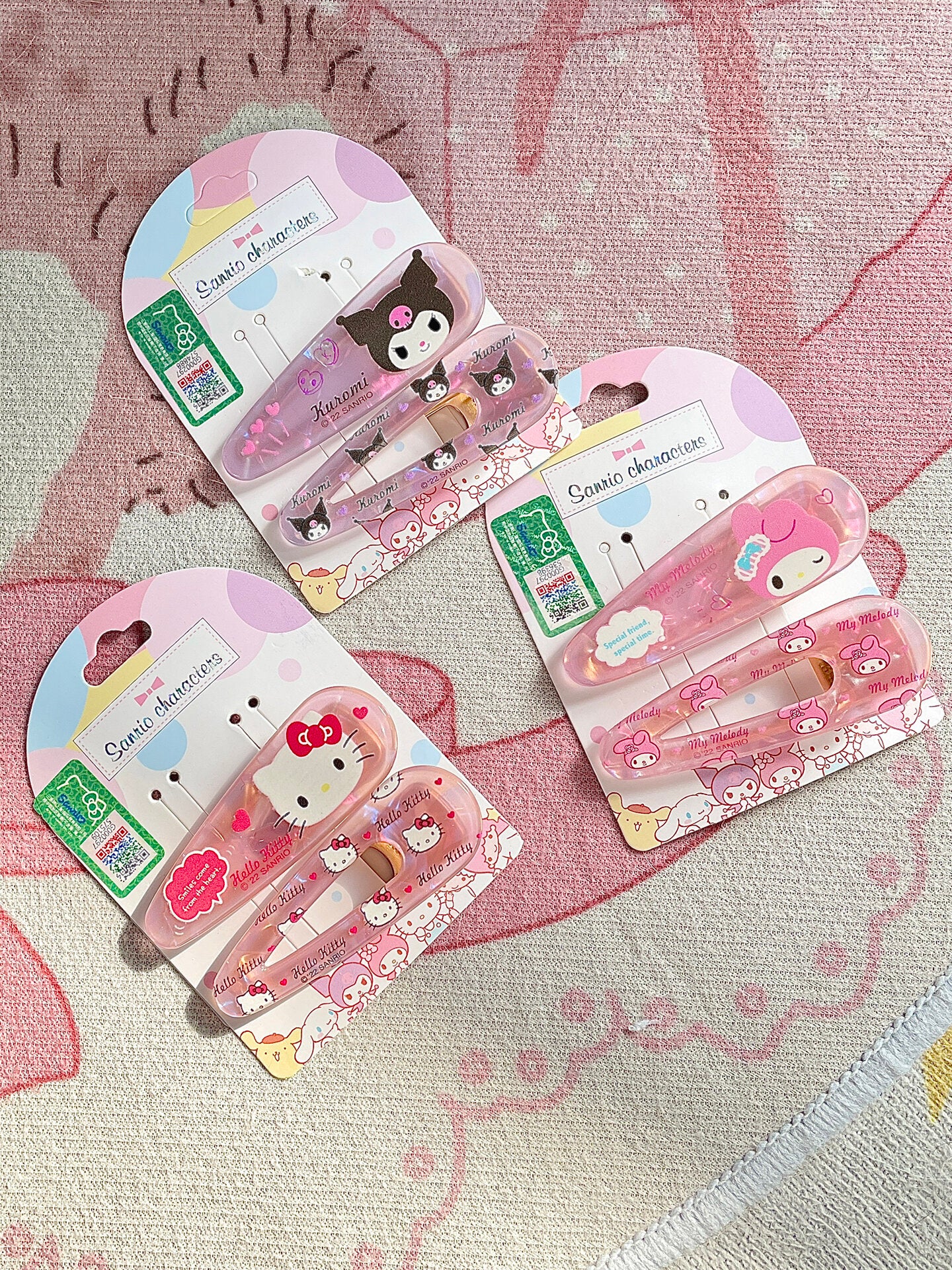 12PCS Sanrio Hair Clips for Women Girls Hair Styling Tools Accessories