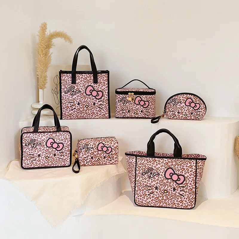 Kawaii Sanrio Hello Kitty Cartoon Cute Women's Bag Handbag Shoulder Bag Makeup Bag Handbag Large Capacity Tote Bag