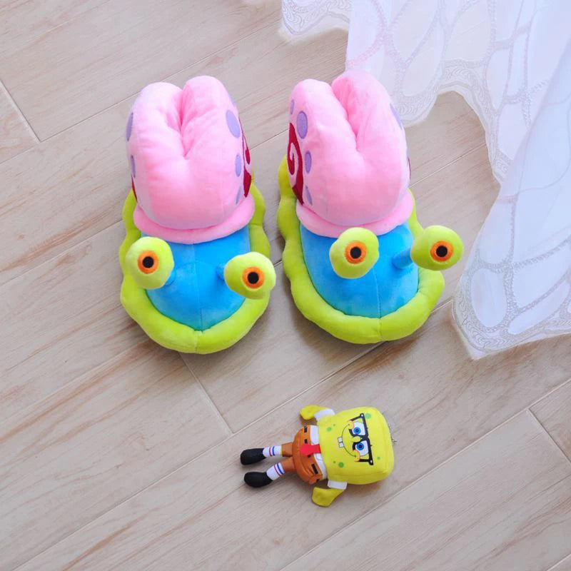 Kawaii Gary The Snail Cartoon Cotton Slippers All-Inclusive Soft Touch Comfortable  Lovers Slipper